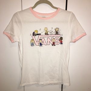 vans x peanuts cropped ringer tee